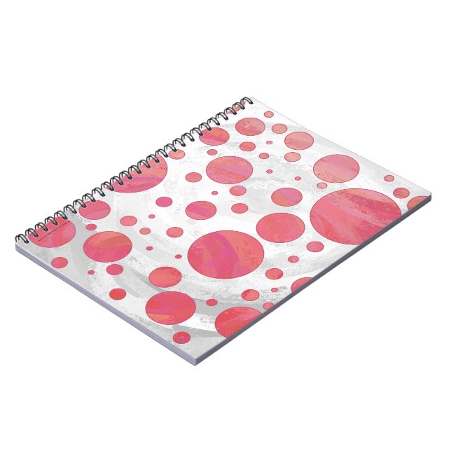Carnet Motif de points en spirale de saumon (Côté gauche)