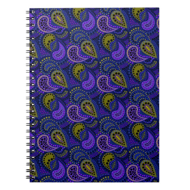 Carnet Motif de pois abstrait de concombres turcs (Devant)