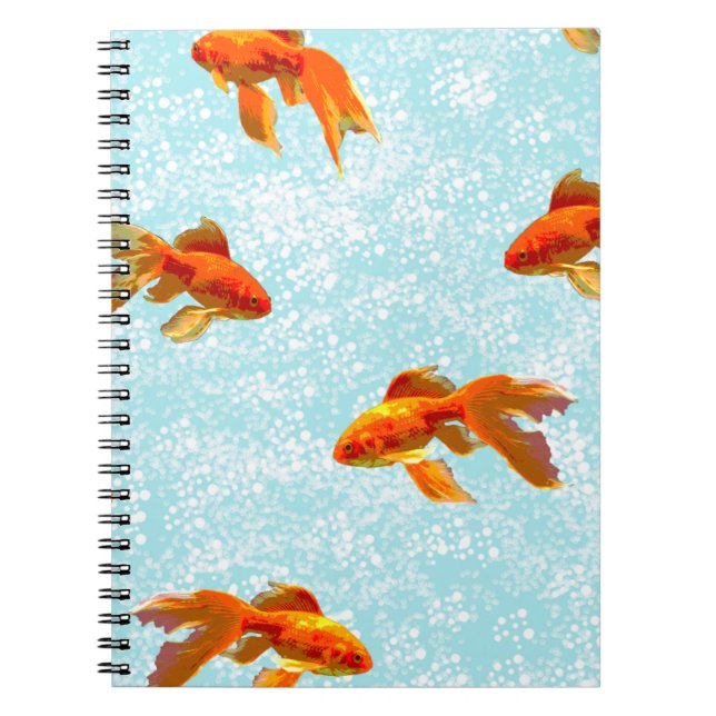 Carnet motif de poisson d'or (Devant)