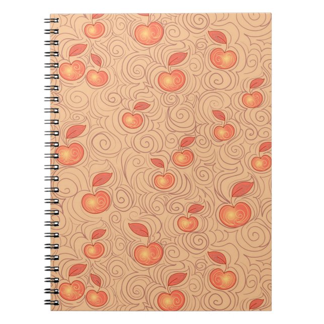 Carnet Motif de pommes (Devant)