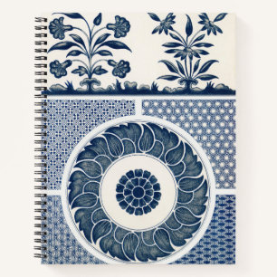 Carnet Motif de porcelaine antique chinoise bleu et blanc