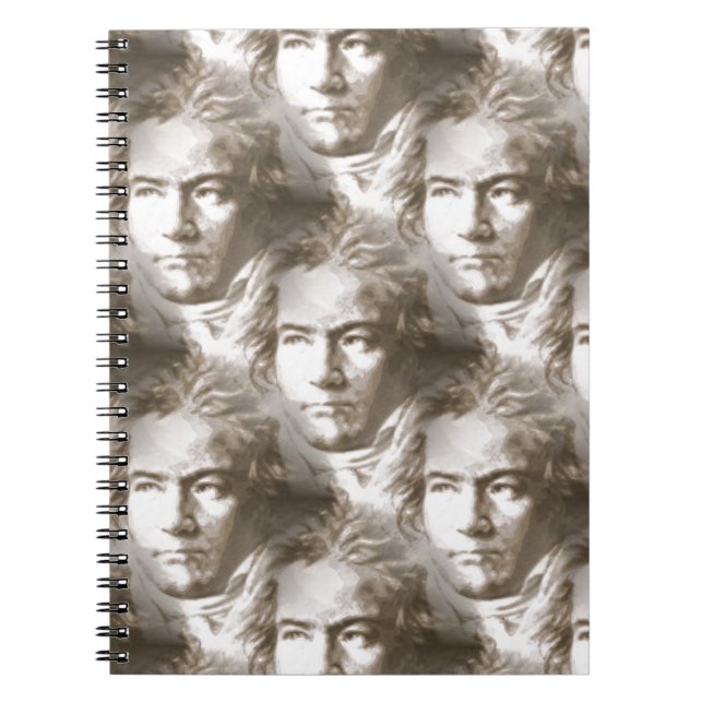 Carnet Motif de portrait Beethoven (Devant)