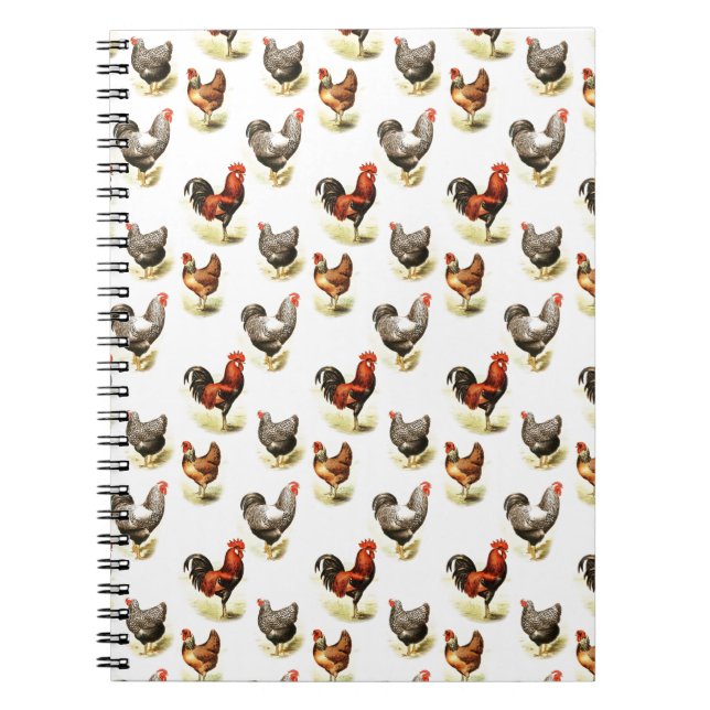 Carnet Motif de poulet du pays (Devant)