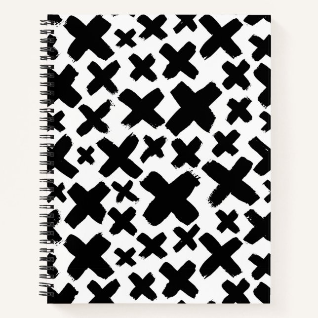 Carnet Motif de projection de peinture noire (Devant)