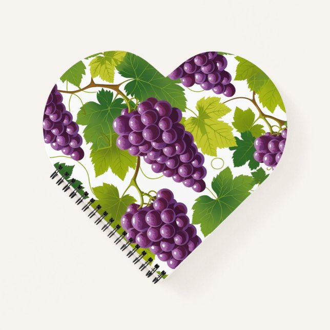 Carnet Motif de raisins (Devant)