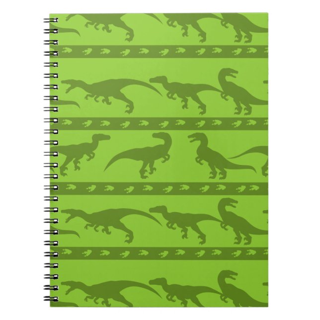 Carnet Motif de Raptor Vert (Devant)