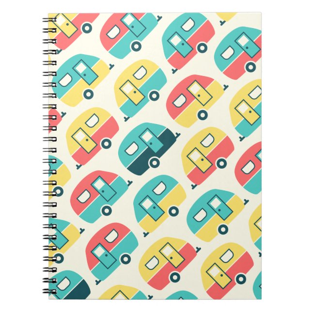 Carnet Motif de remorques de voyage (Devant)