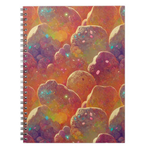 Carnet Motif de répétition de nuage cosmique orange