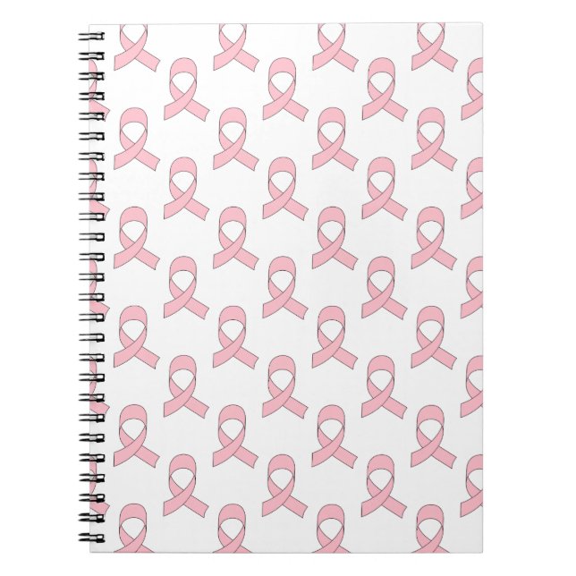 Carnet Motif de ruban rose (Devant)