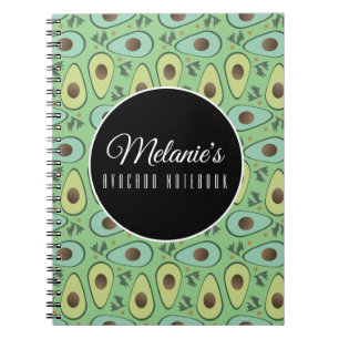 Carnet Motif de salade d'avocat et de coriandre amusant