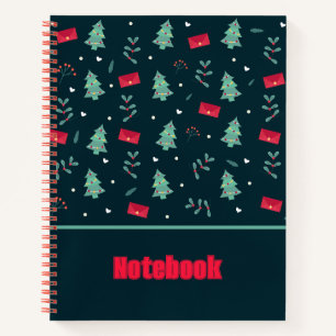 Carnet motif de sapin de Noël