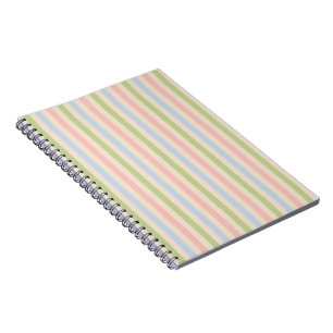 Carnet Motif de style abstrait à rayures multicolores col