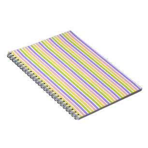 Carnet Motif de style abstrait rayé de couleur fraîche
