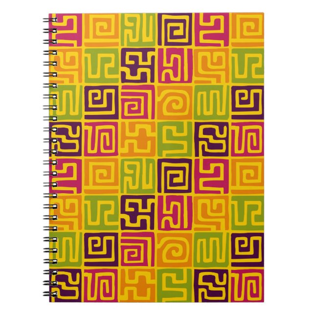 Carnet Motif de style Kuba 071019 - Couleurs (Devant)