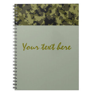 Carnet Motif de style militaire camouflage