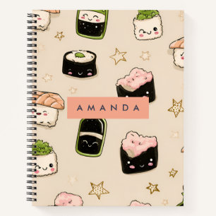 Carnet Motif de sushi et de sauce de soja adorable person