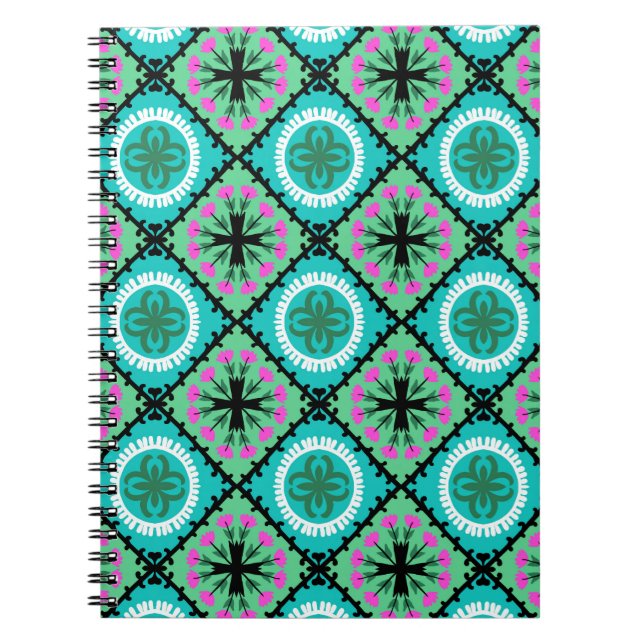 Carnet Motif de Suzani aux motifs ouzbek et kazakh (Devant)