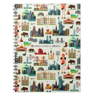 Carnet Motif de symboles des Etats-Unis