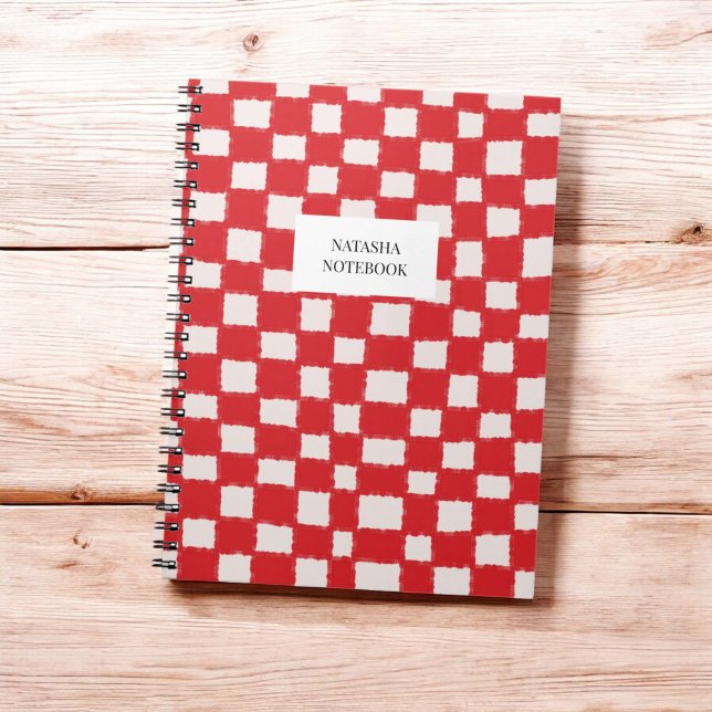Carnet Motif de tableau de bord rouge gras et rose (Créateur téléchargé)