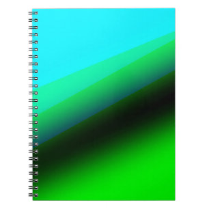 Carnet Motif de texture abstraite arc-en-ciel vert bleu t