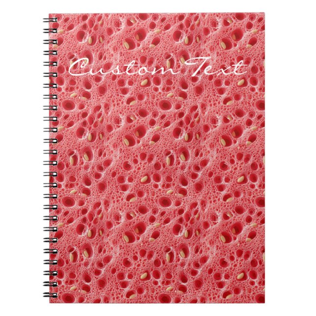 Carnet Motif de texture de chair de pastèque personnalisé (Devant)