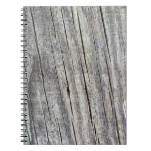 Carnet Motif de texture patiné à planches en bois