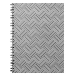 Carnet Motif de tissage en diagonale rayures grises