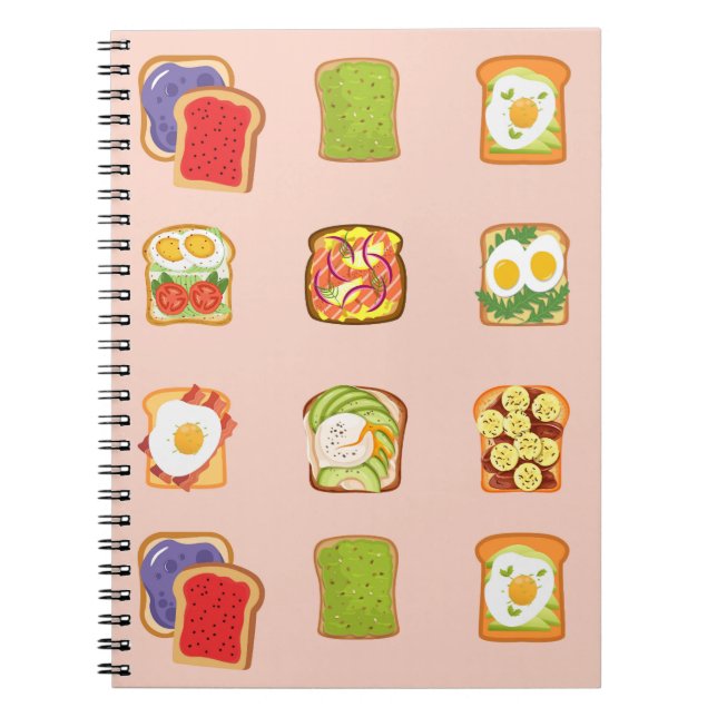Carnet Motif de toast pour brunch (Devant)