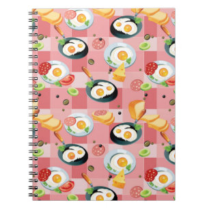 Carnet Motif de tomate et d'oeufs au plat