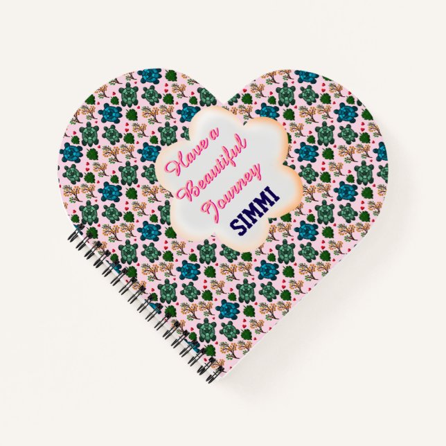 Carnet Motif de tortue personnalisé (Devant)