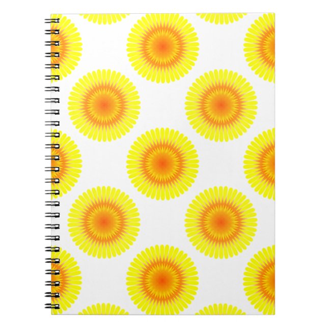 Carnet Motif de tournesol personnalisé (Devant)