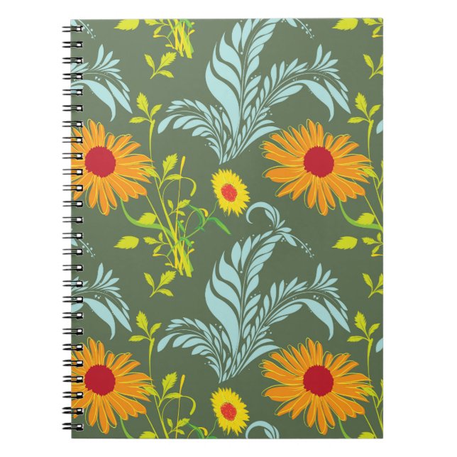 Carnet Motif de tournesols (Devant)