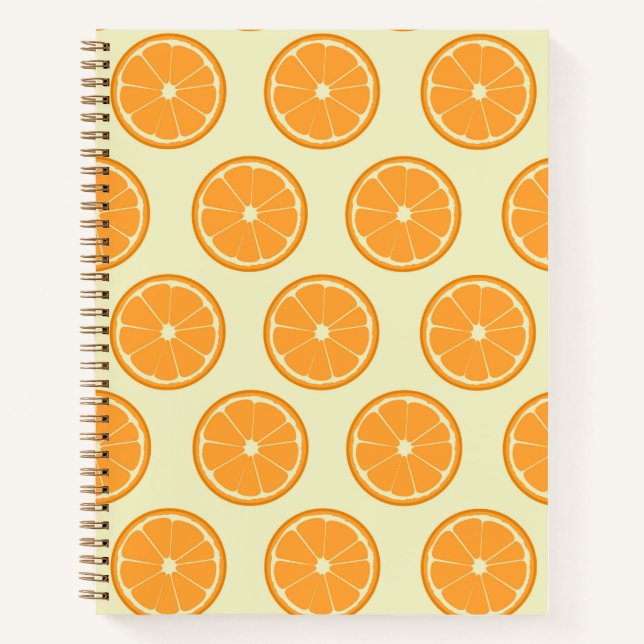 Carnet Motif de tranche orange (Devant)