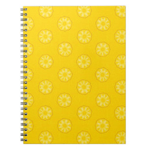 Carnet Motif de tranches d'ananas jaune