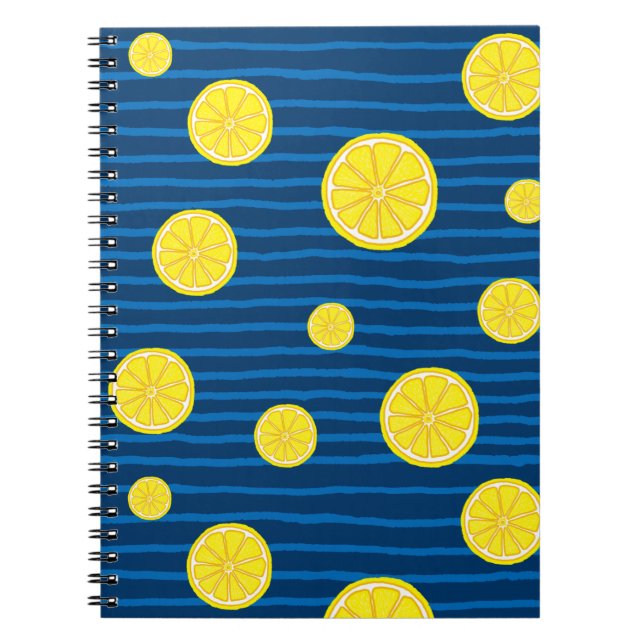 Carnet Motif de tranches de citron (Devant)