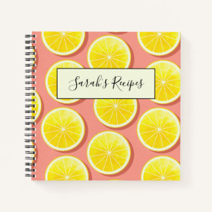 Carnet Motif de tranches de citron d'été