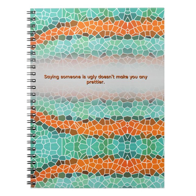 Carnet Motif de triangle coloré unique & Citations (Devant)