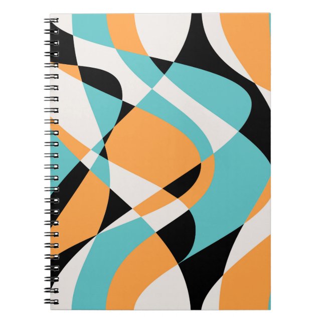 Carnet Motif de vagues abstraites sans couture. Superbe s (Devant)