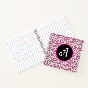 Carnet Motif de vigne botanique rose   Feuille florale él