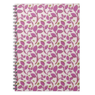 Carnet Motif de vigne botanique rose   Feuille florale él