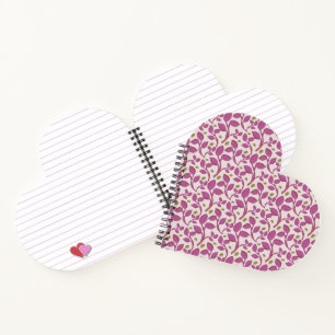 Carnet Motif de vigne botanique rose Feuille florale él
