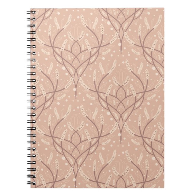 Carnet Motif de vigne botanique souple (Devant)