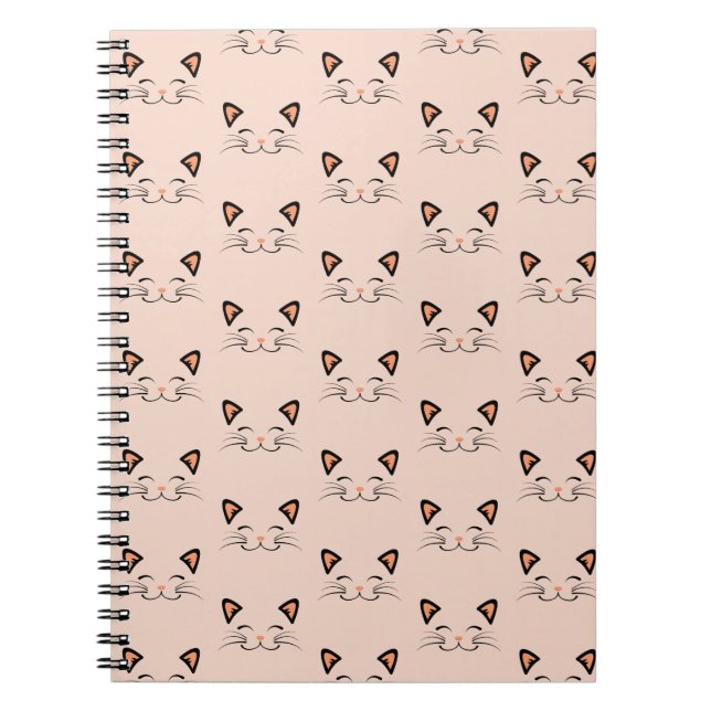 Carnet Motif de visage de chaton flottant  (Devant)