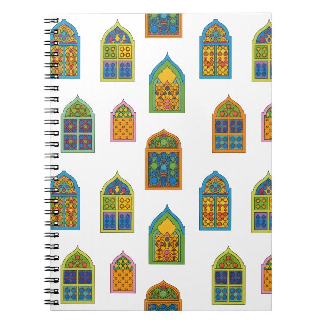 Carnet Motif de vitraux arabes (Devant)