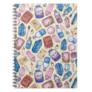 Carnet Motif de Witchy d'aquarelle
