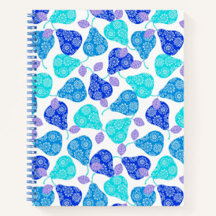 Carnet Motif décoratif bleu clair