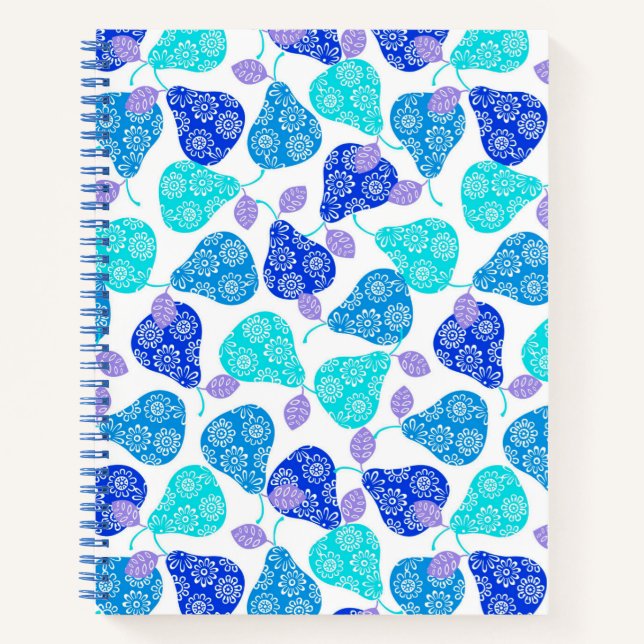 Carnet Motif décoratif bleu clair (Devant)