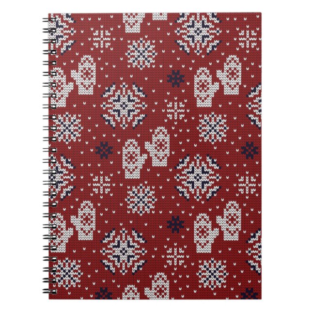 Carnet Motif décoratif de Noël d'hiver (Devant)