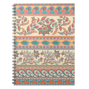 Carnet Motif décoratif sans couture de bordures avec fleu