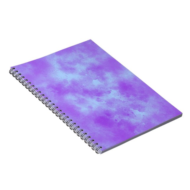 Carnet Motif d'effet de nuage de tempête élégant bleu vio (Côté Droit)